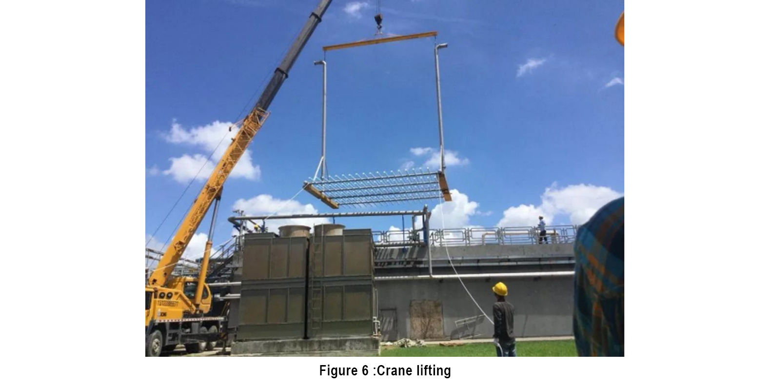 Liftable aeration tube- Crane lifting