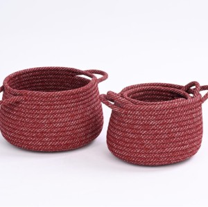 Wholesale country style polyester webbing basket | sturdy and durable | desktop storage small items | personalized customization