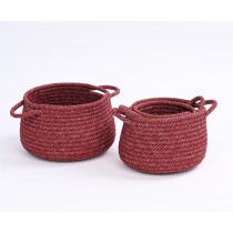 Wholesale country style polyester webbing basket | sturdy and durable | desktop storage small items | personalized customization