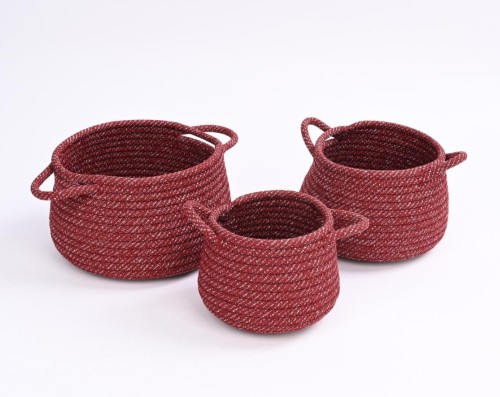 Wholesale country style polyester webbing basket | sturdy and durable | desktop storage small items | personalized customization