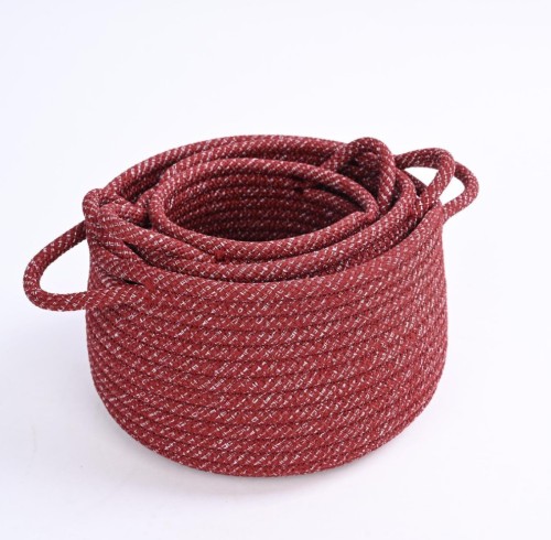 Wholesale country style polyester webbing basket | sturdy and durable | desktop storage small items | personalized customization