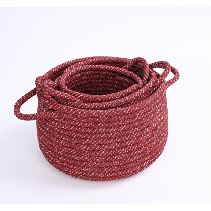 Wholesale country style polyester webbing basket | sturdy and durable | desktop storage small items | personalized customization