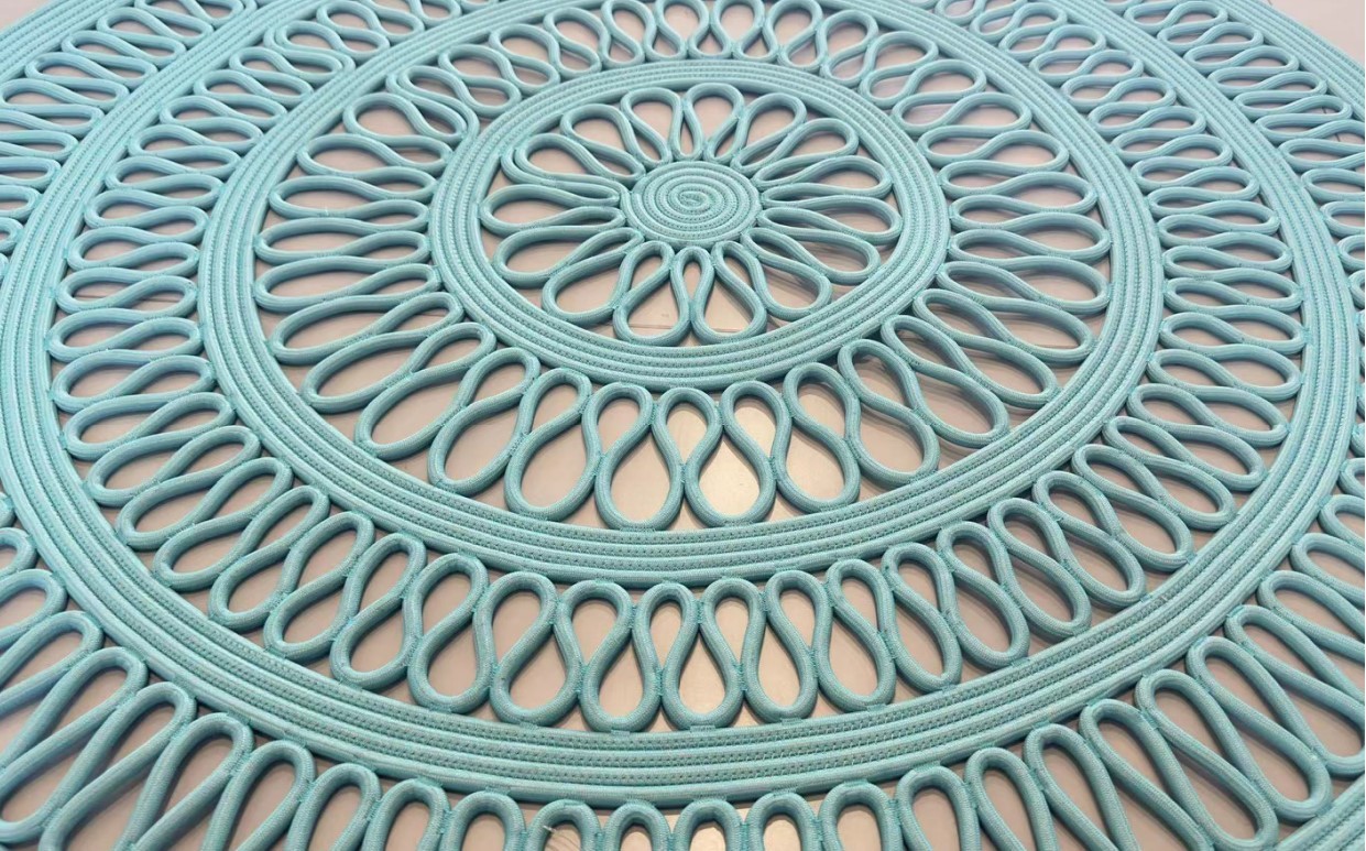 Openwork Polyester Cord Rug