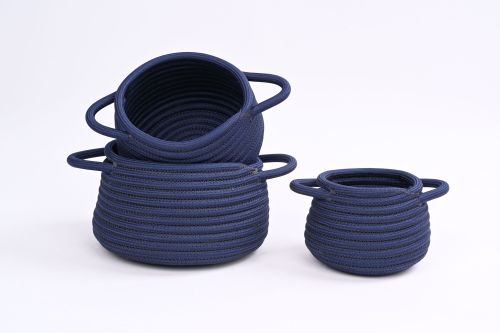 Wholesale Country Style Polyester Webbing Basket | Natural Texture | High Light Resistance | Storage Items | Supplier