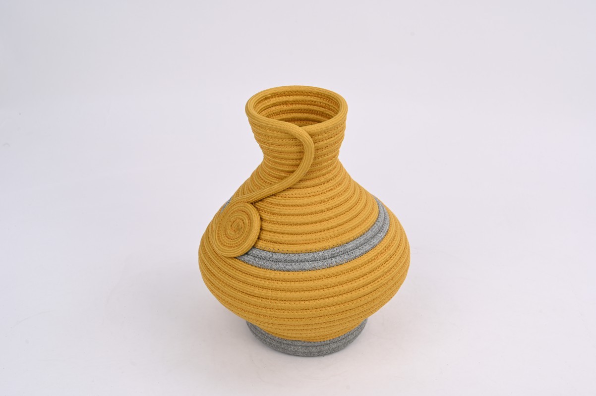 Contemporary Twist Polyester Webbing Vase