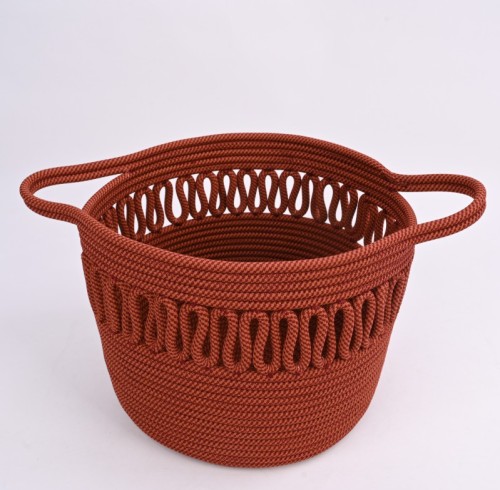 Woven Hollow Portable Storage Basket | Large Capacity Storage Basket | Polyester Material | Easy to Clean | Exporter