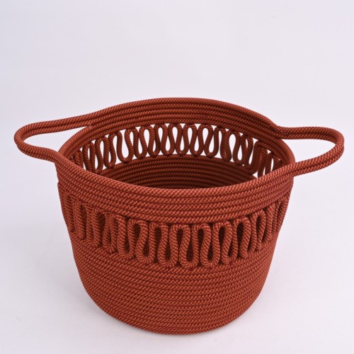 Woven Hollow Portable Storage Basket | Large Capacity Storage Basket | Polyester Material | Easy to Clean | Exporter