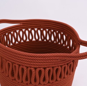 Woven Hollow Portable Storage Basket | Large Capacity Storage Basket | Polyester Material | Easy to Clean | Exporter