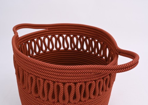 Woven Hollow Portable Storage Basket | Large Capacity Storage Basket | Polyester Material | Easy to Clean | Exporter