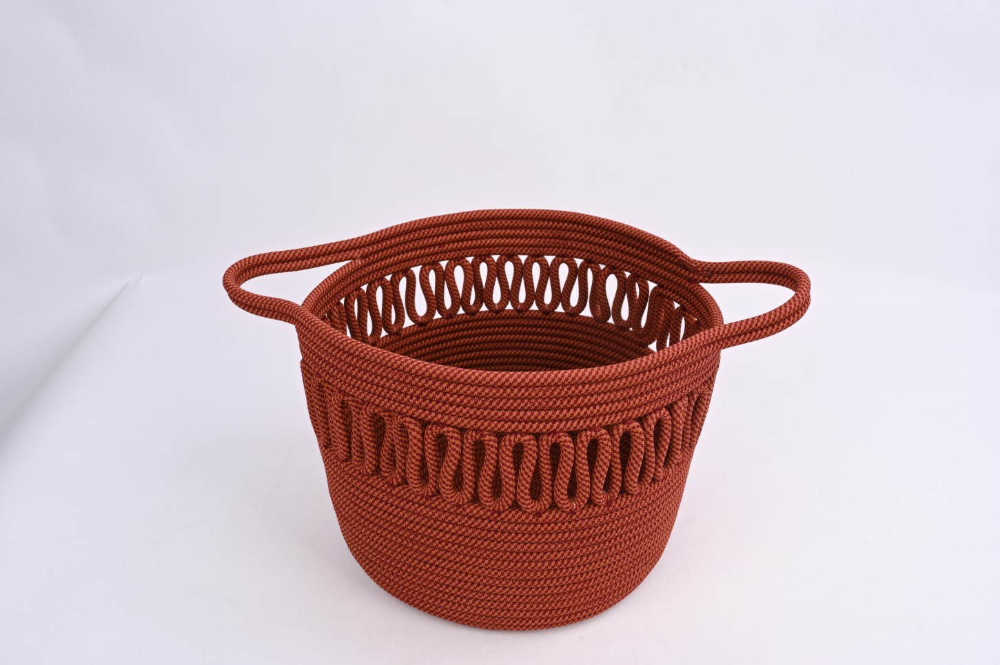 Red hollow webbing storage basket