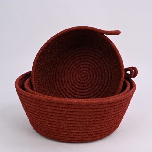 Woven Hollow Portable Storage Basket | Large Capacity Storage Basket | Polyester Material | Easy to Clean | Exporter