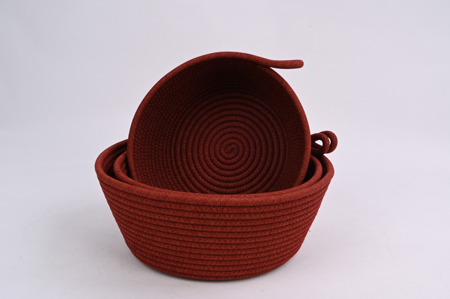 Rustic Charm Polyester Webbing Basket