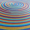 Customizable rainbow swirl rug | spiral shape | multiple colors | strong and durable | wholesale