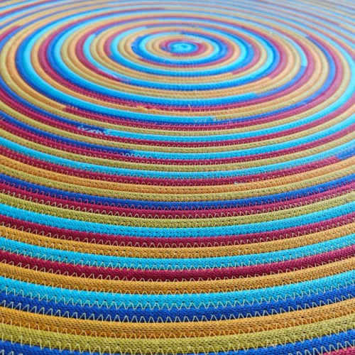 Customizable rainbow swirl rug | spiral shape | multiple colors | strong and durable | wholesale