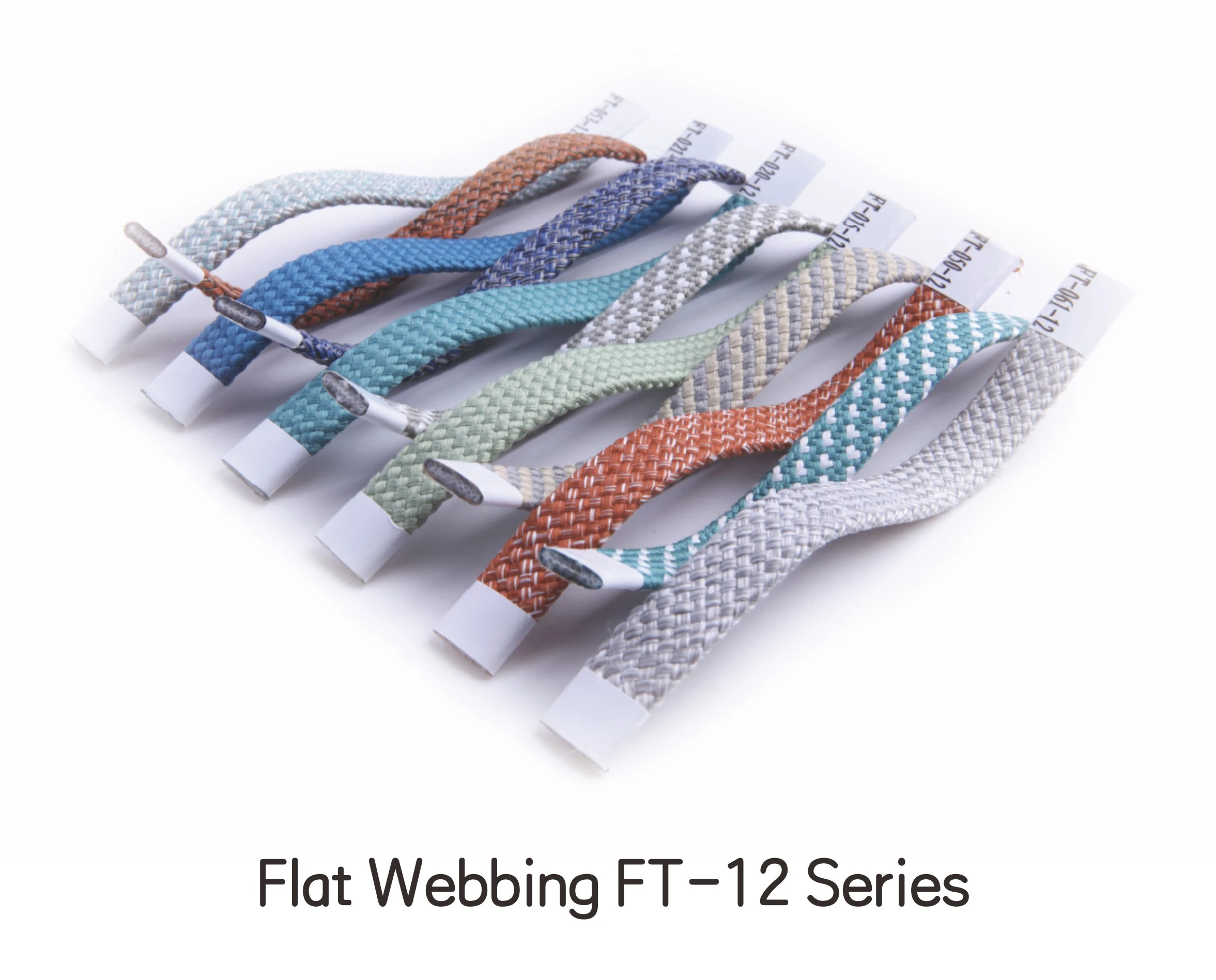 Custom Flat Webbing FT-12 series | Multiple colors to choose from | High-strength webbing | High light fasness | Producer