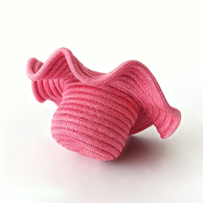 Custom Pink Rippled Polyester Hat | Waterproof & Moisture-Proof | Decoration | Supplier