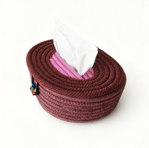 Wholesale Elegant Polyester Webbing Tissue Box | High-Quality Polyester Rope Weaving | Quick-Drying & Waterproof | Brand Cooperation Supported
