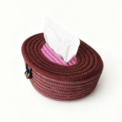 Wholesale Elegant Polyester Webbing Tissue Box | High-Quality Polyester Rope Weaving | Quick-Drying & Waterproof | Brand Cooperation Supported