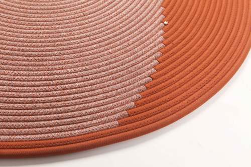 Orange patchwork rug
