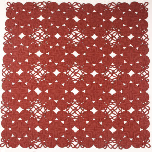 Coil Floral Rectangle Rope-Woven Carpet