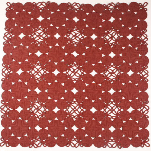Coil Floral Rectangle Rope-Woven Carpet
