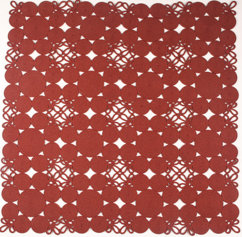 Coil Floral Rectangle Rope-Woven Carpet