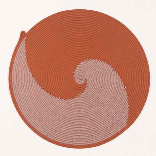 Two-Tone Spiral Round Patio Rug