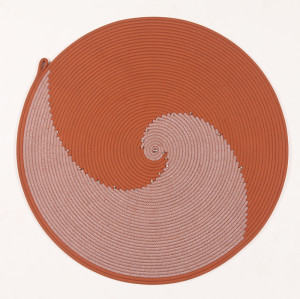 Two-Tone Spiral Round Patio Rug