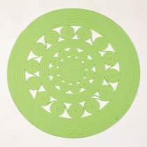 Fluorescent Swirl Round Rug