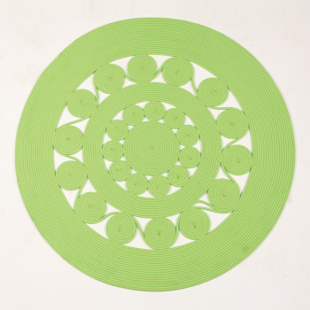 Fluorescent Swirl Round Rug