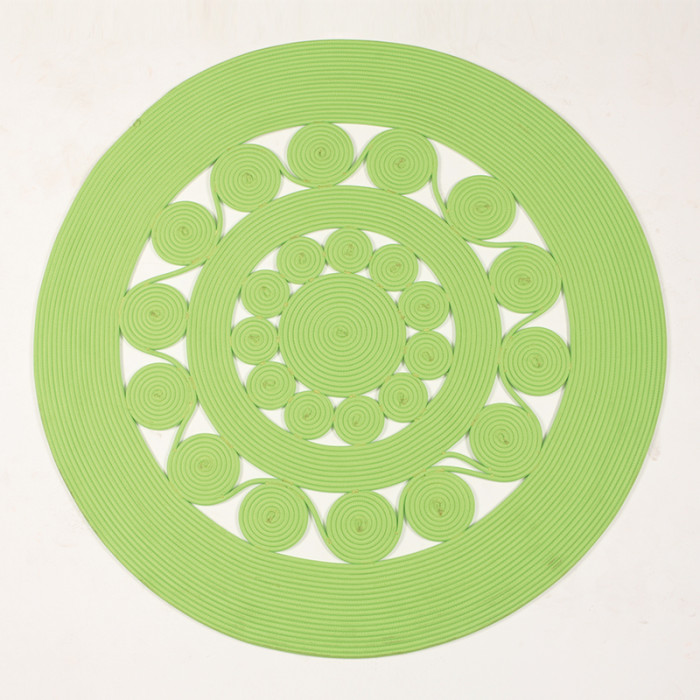Fluorescent Swirl Round Rug