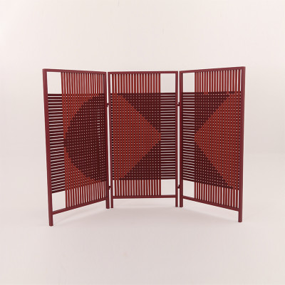DIY Outdoor Aluminum Privacy Screen, Detachable Webbing Patio Divider, Freely Assemble Foldable Privacy Barrier for Terrace & Garden