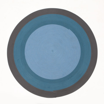 Gradient 3-Tone Round Outdoor Rug