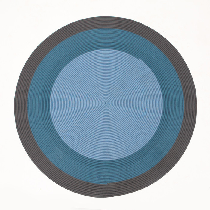 Gradient 3-Tone Round Outdoor Rug