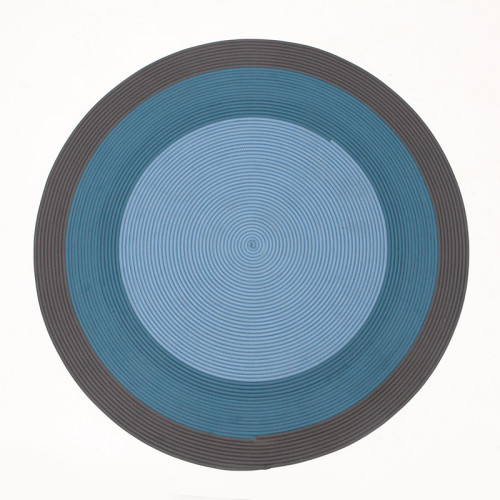 Gradient 3-Tone Round Outdoor Rug
