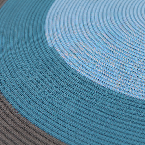 Gradient 3-Tone Round Outdoor Rug