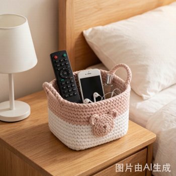 Cotton Rope Woven Storage Basket for Home Organization