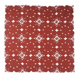 Round Rope-Woven Carpet (Red)