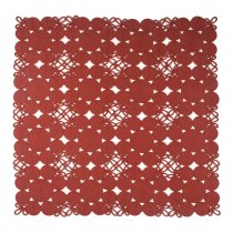 Round Rope-Woven Carpet (Red)