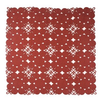 Round Rope-Woven Carpet (Red)