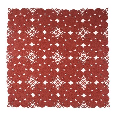 Round Rope-Woven Carpet (Red)