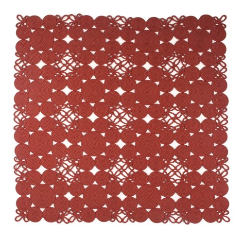 Round Rope-Woven Carpet (Red)
