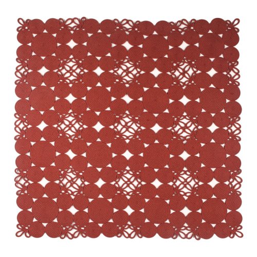 Round Rope-Woven Carpet (Red)