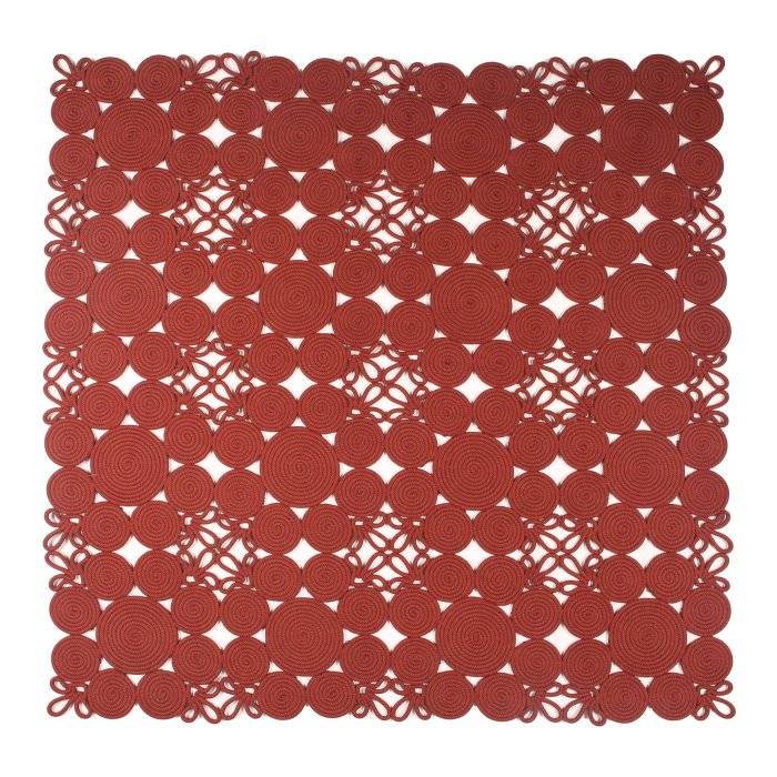 Round Rope-Woven Carpet (Red)