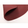 Round Rope-Woven Carpet (Burgundy Red)