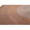 Hand-Braided Round Rope Rug in Warm Earth-Tone Concentric Pattern