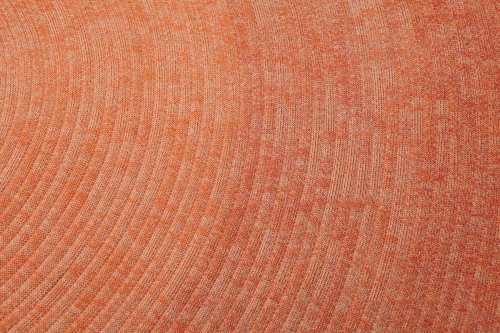 Hand-Braided Round Rope Rug in Vibrant Orange Melange Pattern