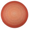 Hand-Braided Round Rope Rug in Vibrant Orange Melange Pattern
