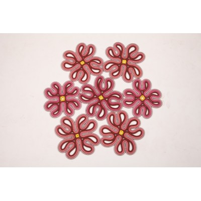 Floral Petal Rope-Woven Rug (7-Piece Round Assembly)