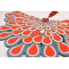 Hand-Woven Peacock Fan Placemat with Tassel | Bohemian Table Art